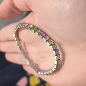 Multicolor Crystal Stretch Bracelet